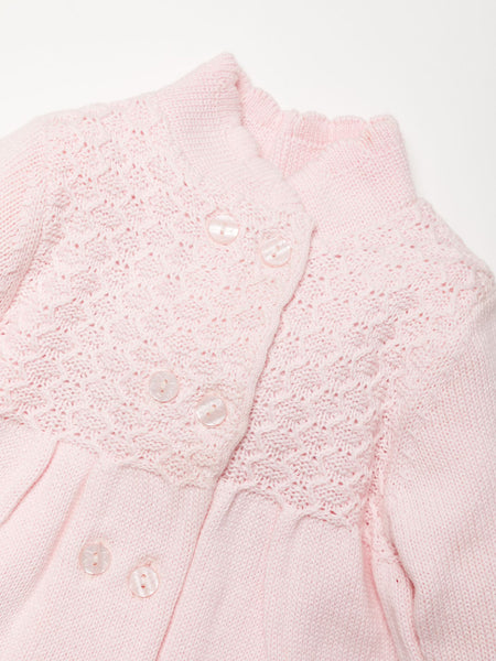 Baby Girls baby pink knitted coat