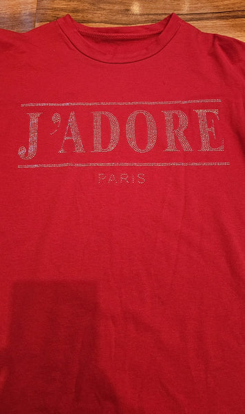 Girl's Red J'Adore Paris Jumper Dress