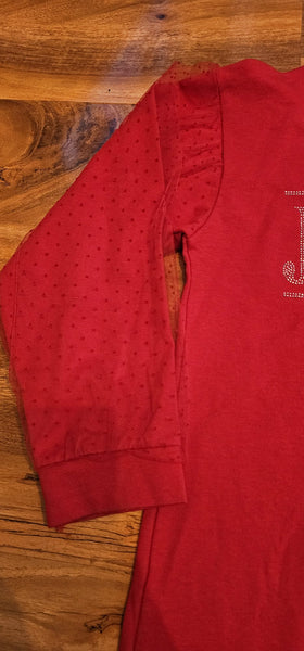 Girl's Red J'Adore Paris Jumper Dress