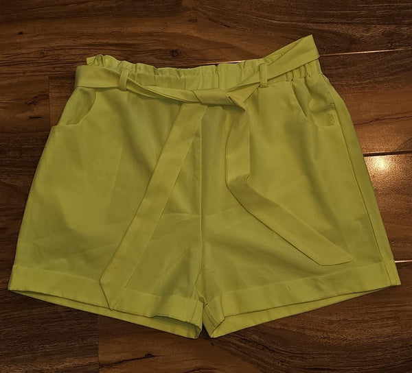 Girl's Neon Yellow Shorts & Top Set