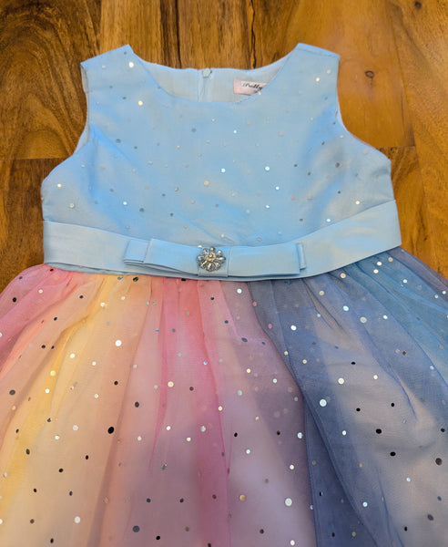 Baby Girl's Rainbow sparkly party dress