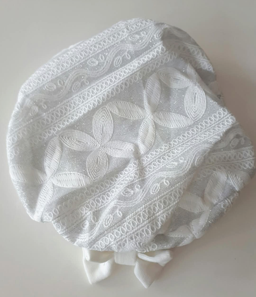 Baby Girl's Winter Silver and White Dress, jacket, leggings & hat