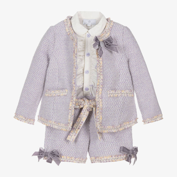 Girls Beau KiD Lilac shorts, Jacket and Shirt Set