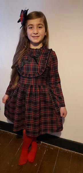 Navy Tartan Cheque Dress