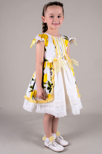 Baby Girl's Lemon Dress & Bloomers Set