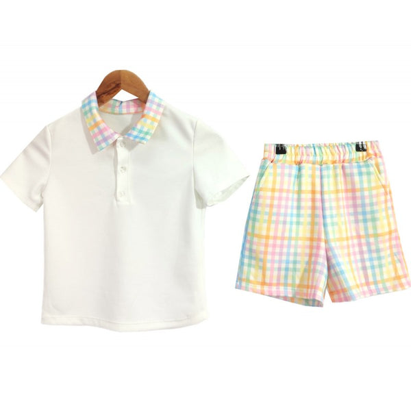 Boys multicoloured Tshirt and shirt set
