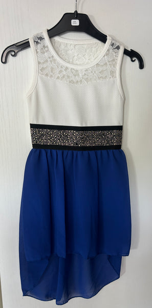 Blue & white lace dress