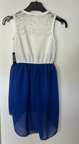 Blue & white lace dress