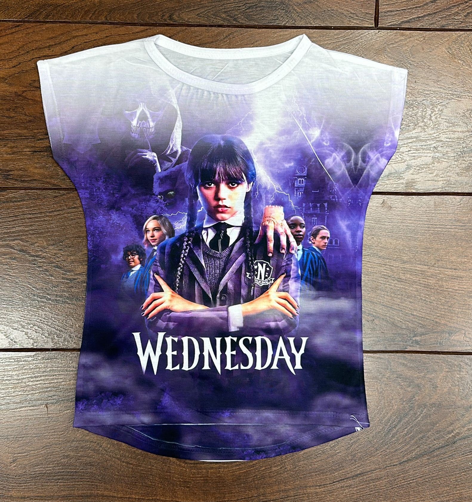 Wednesday Purple & White T-shirt