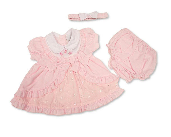 Baby girls pink dress set