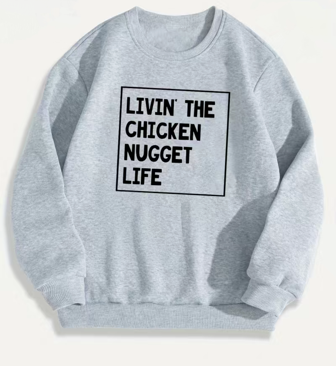 Kids Unisex Grey Livin' The Chicken Nugget Life