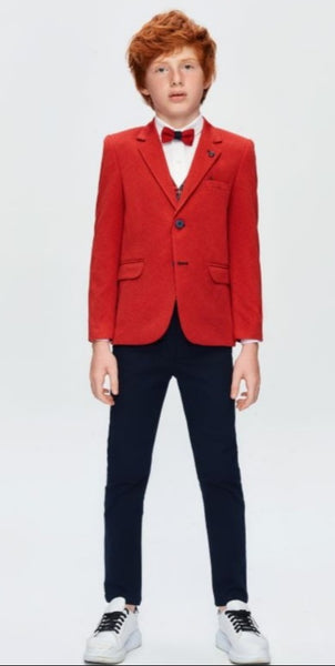 Boys Red &Tartan Suits