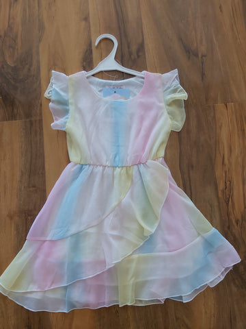 Girl's Pastel Ruffle Dress