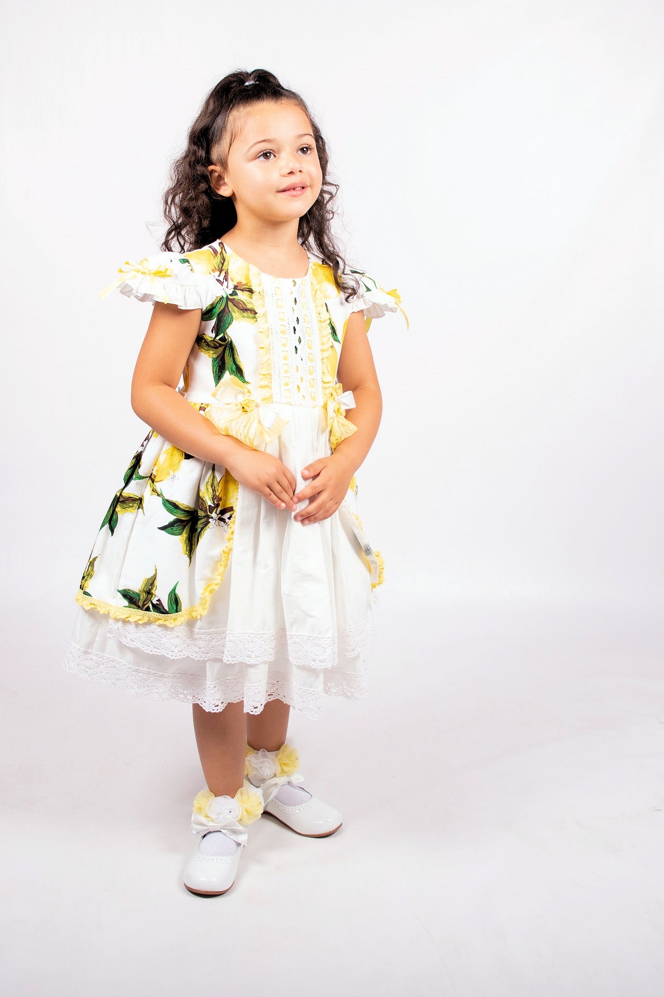 Baby Girl's Lemon Dress & Bloomers Set