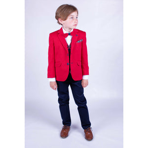 Boy's Red Tartan Suit Outfit