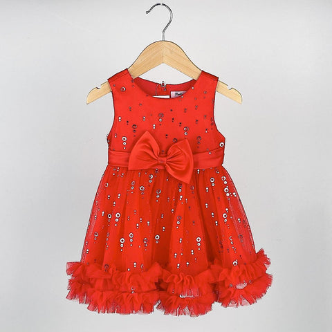 Baby Girls Red Sparkly Dress