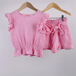 Girl's Pink Short Set