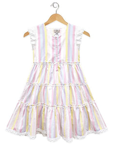 Girl's  Pastel Rainbow cotton dress